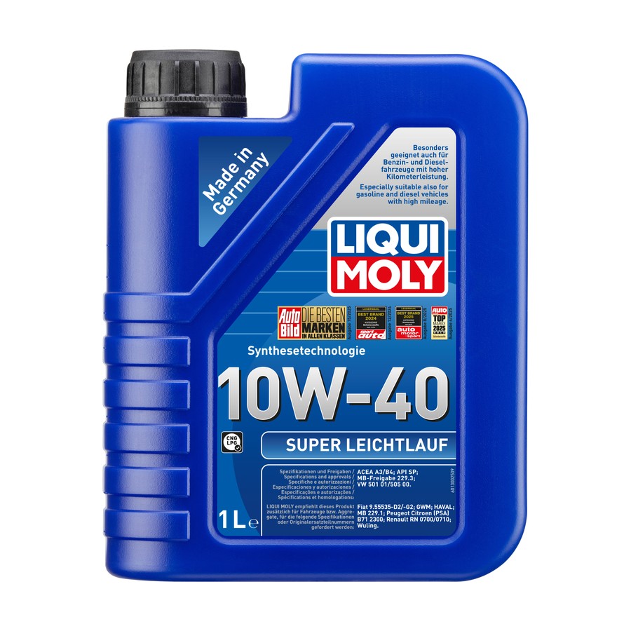 LIQUI MOLY 10W40 Motor Yağı Süper Sentetik SUPER LEICHTLAUF 1 Litre (9503)